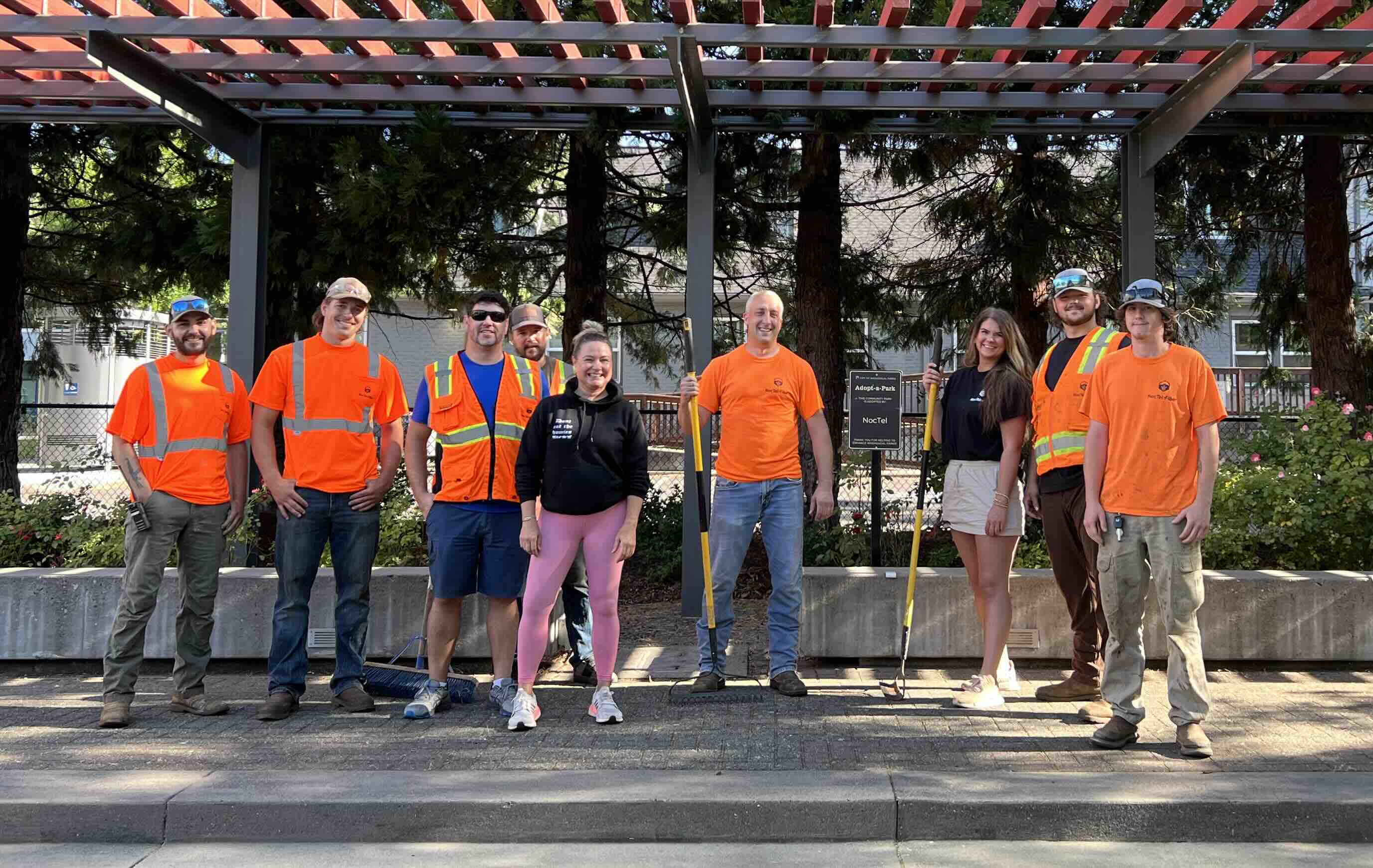 NocTel team at Reflection Plaza cleanup
